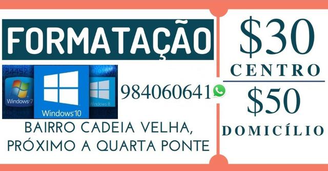 Formatação de notebook e computador a domicílio. JS Tech, com garantia!