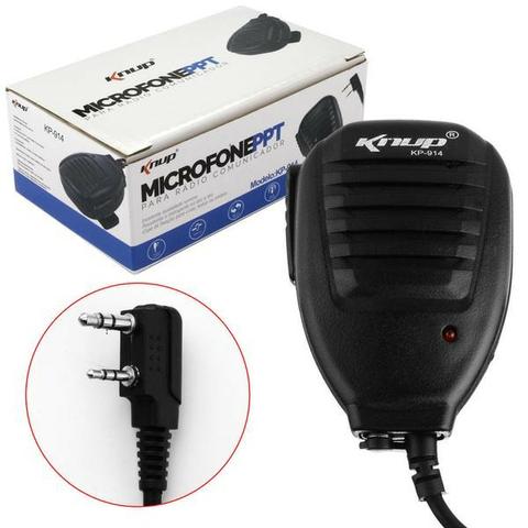 Microfone Ptt Para Rádio Ht Comunicador Knup Kp-914 - Foto 2