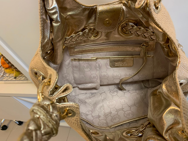 bolsa michael kors dourada original