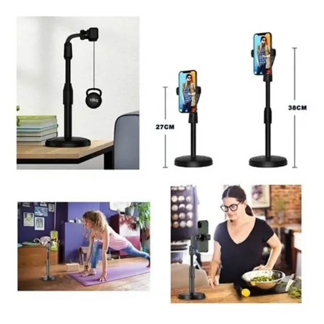 Suporte tripé universal para celular smartphone de mesa - Foto 5