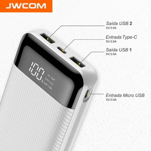 CARREGADOR PORTÁTIL UNIVERSAL POWER BANK PEINING 10.000MAH WUP-931