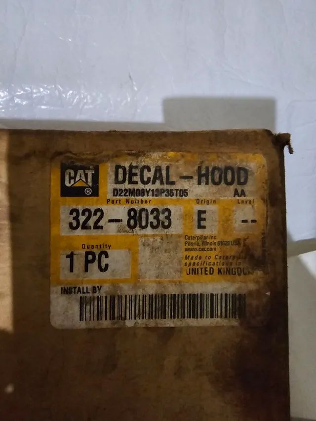 Trator caterpillar adesivo decalque cat novo original 3228033 - Foto 3