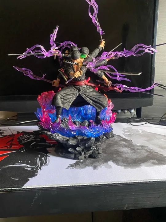 One Piece Zoro Action Figure Estilo 9 Espadas - Foto 6