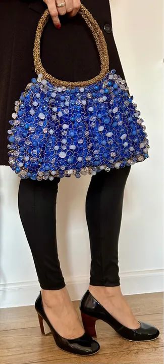 Bolsa de mão azul - Foto 5