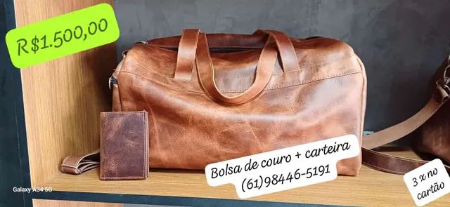 Bolsa + carteira 100 % couro R$1.500  *