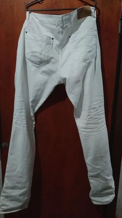 Calça Jeans Branca Masculina 42 - Foto 2