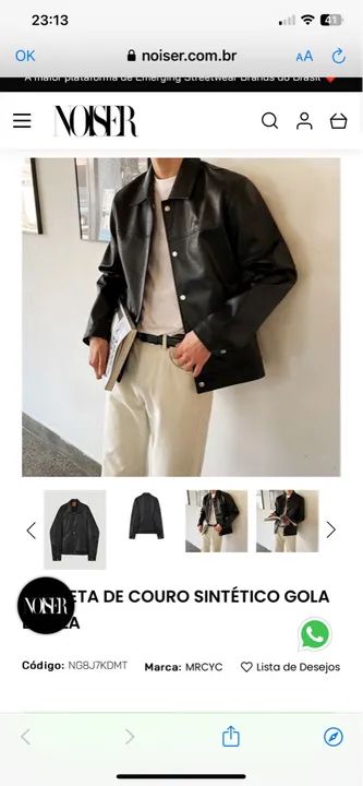 Jaqueta vinil masculina tamanho m vintage  - Foto 2