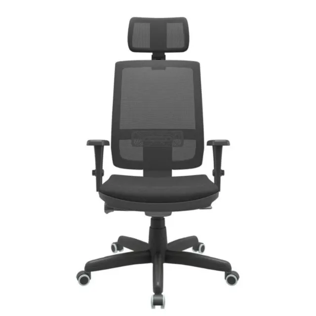 Poltrona Presidente Tela Brizza C/ Encosto de Cabeça Conforto Ergonômico Modelo 32701