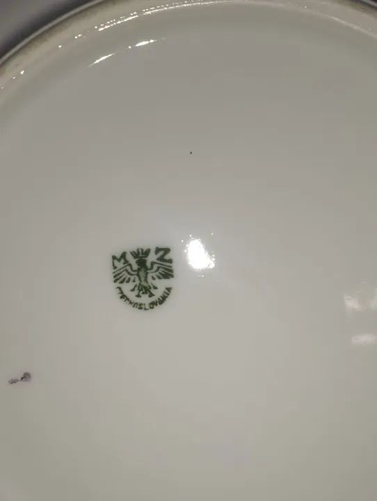 6 Pratos fundos porcelana Tchecoslováquia  - Foto 3