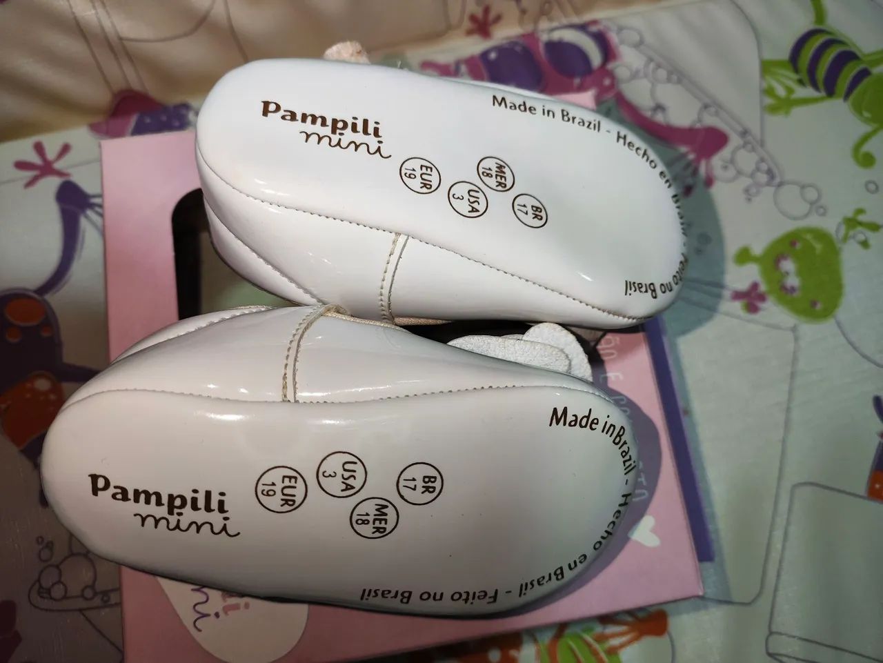 Sapato Pampili Nina branco com laço n. 17 - Foto 5