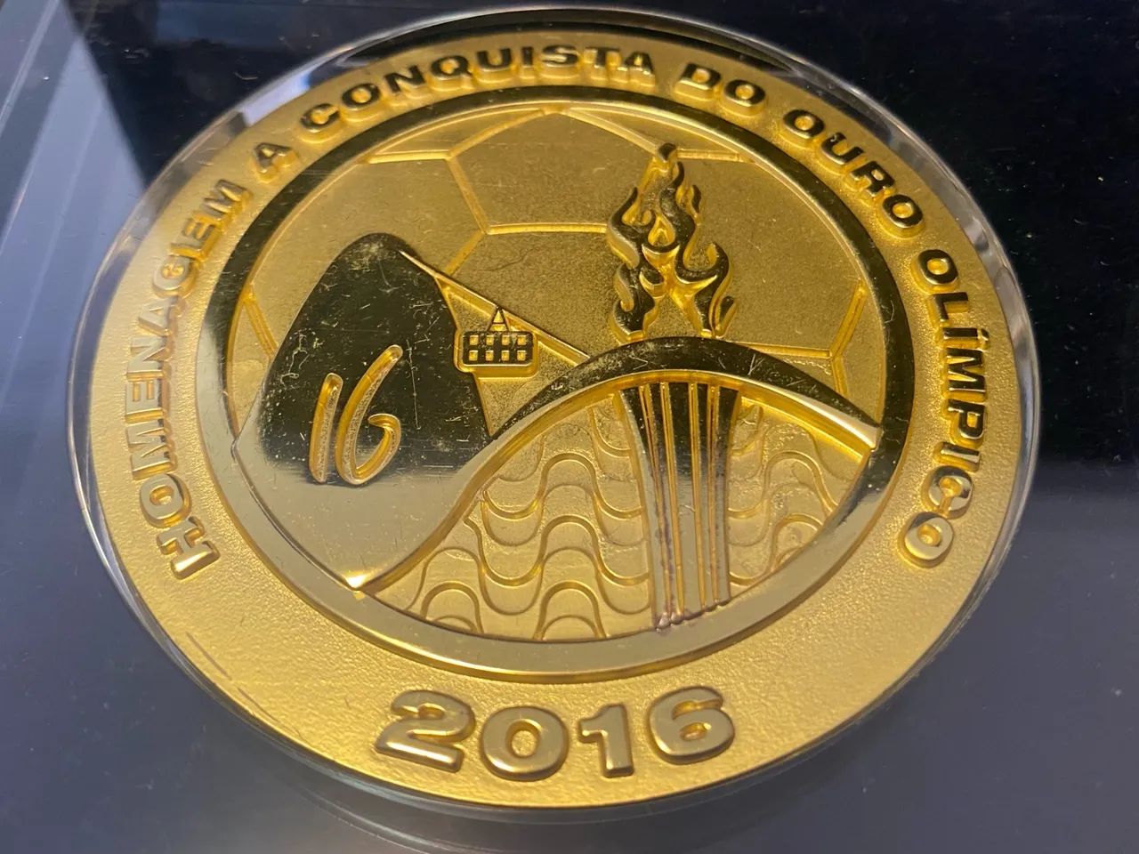 Medalha Comemorativa Rio 2016 Ouro Olímpico Neymar  - Foto 4