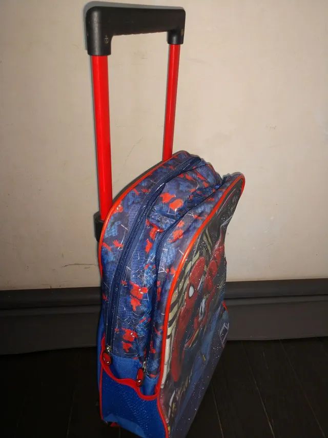 Mochila escolar com rodinhas homem aranha Marvel - Foto 5