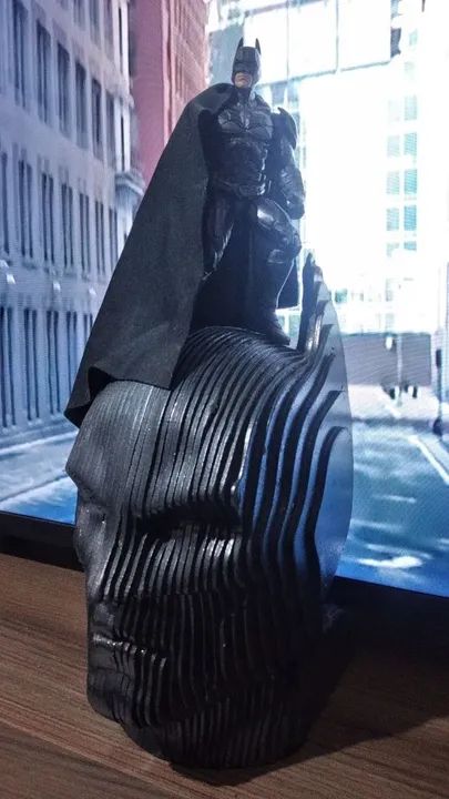Busto mdf 3d - Batman<br><br>