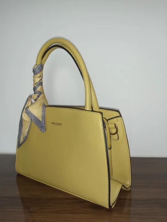 Bolsa Estruturada Pavão de Ouro Amarela 3 Compartimentos - Foto 2