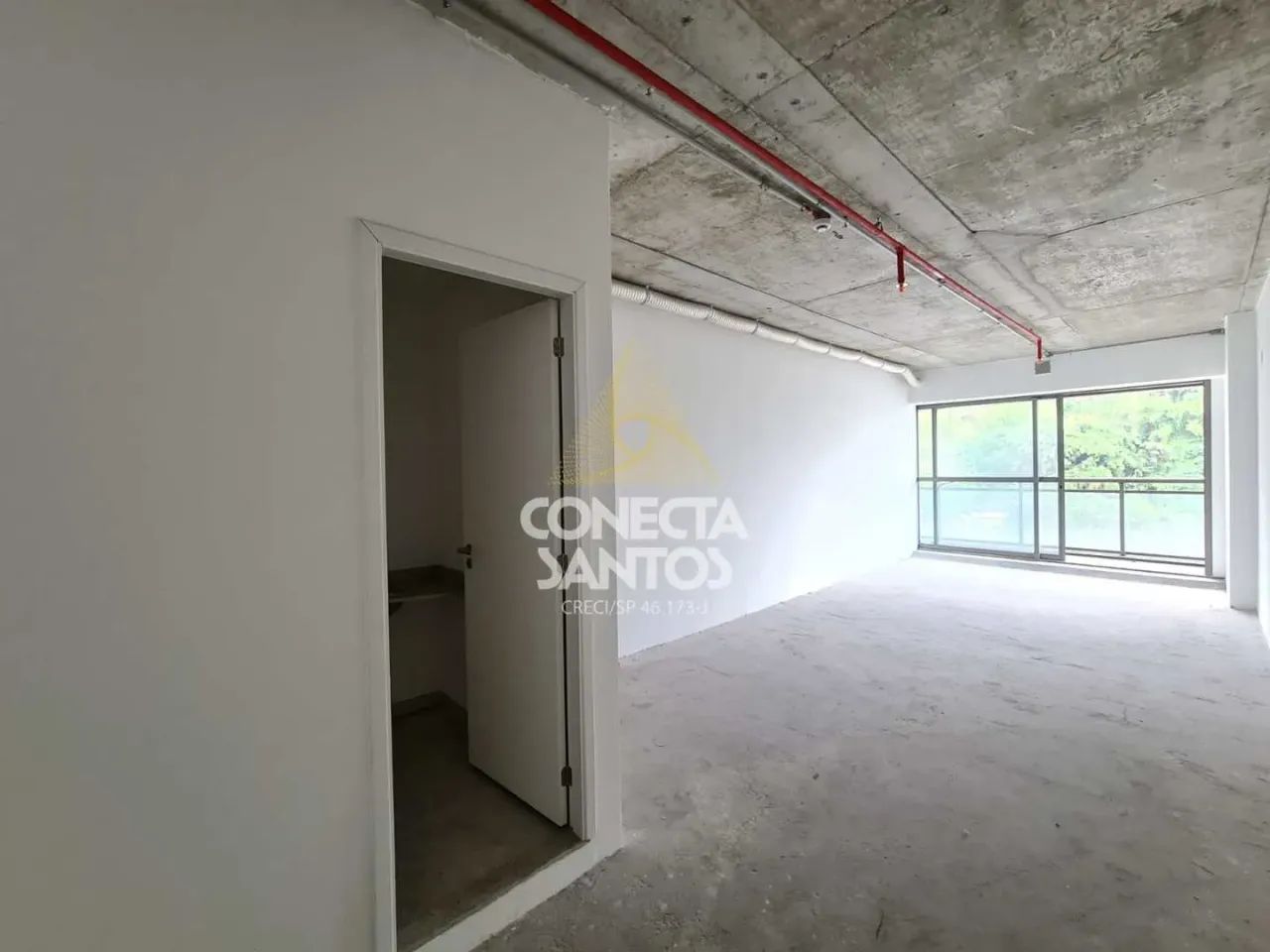 Aluga-se Sala Comercial com Sacada Valongo Santos - Foto 4