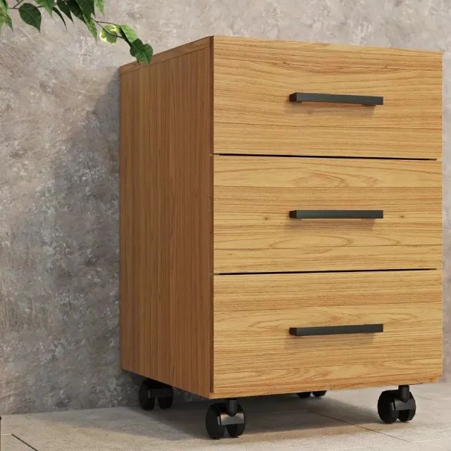 Office Drawer Unit with 3 Drawers, MDF, 39.5x43 cm, Freijo Finish, Pradel64739789982723121