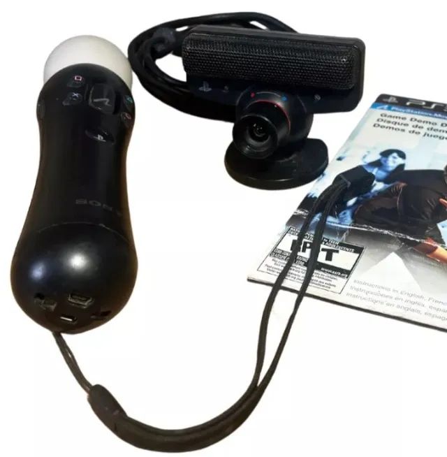 Kit Move Ps3 Playstation 3 Ps Move Câmera Jogo Bastão Motion  - Foto 2