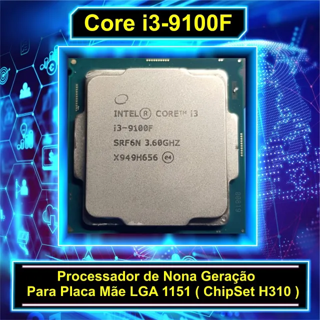 Processador Core i3 9100F 4.7Ghz LGA 1151 ( Sem Coler )