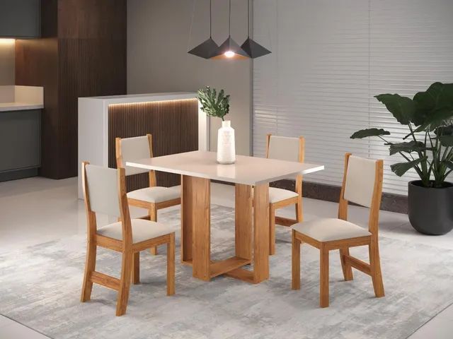 Mesa  Magic com 4 cadeiras em MDF 1,20x80 - Foto 2