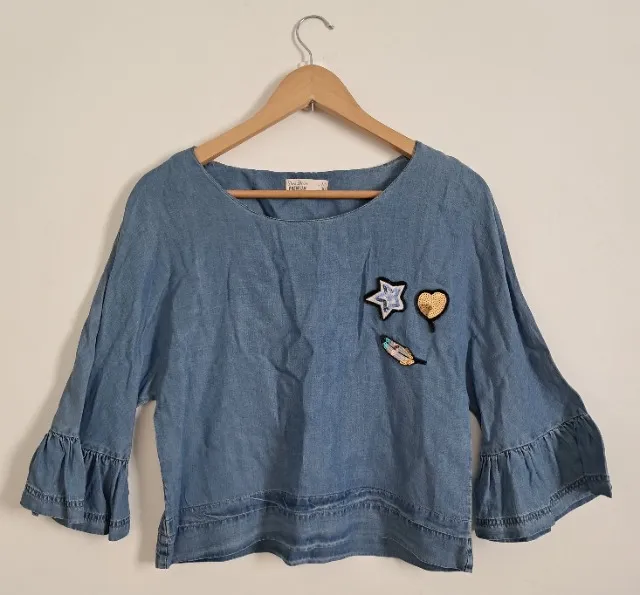 Blusa Bata Manga longa Flare