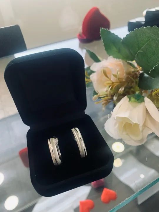 Aliança de prata 950 (com nota fiscal) - Foto 5