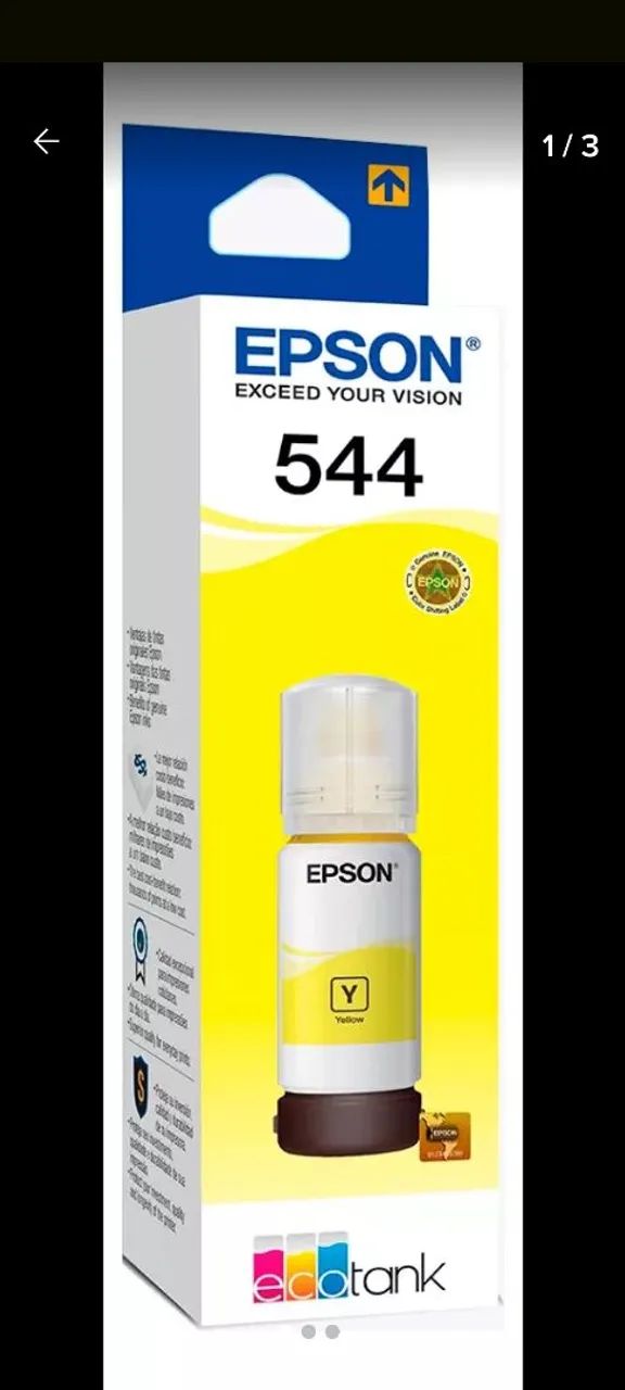 Tinta Epson 544 Amarela - Original