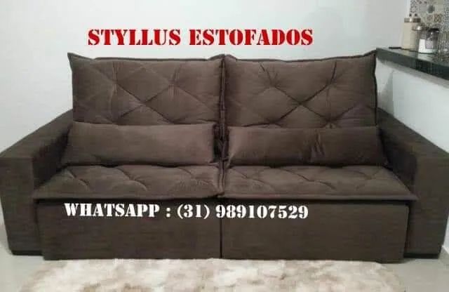 Sofá retrátil DUBA Cinza - Foto 4