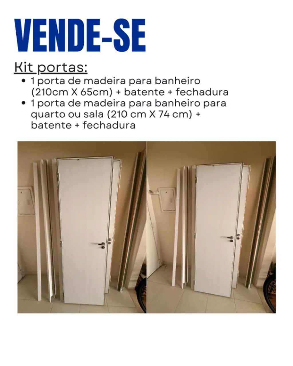 Kit portas de madeira (novas)