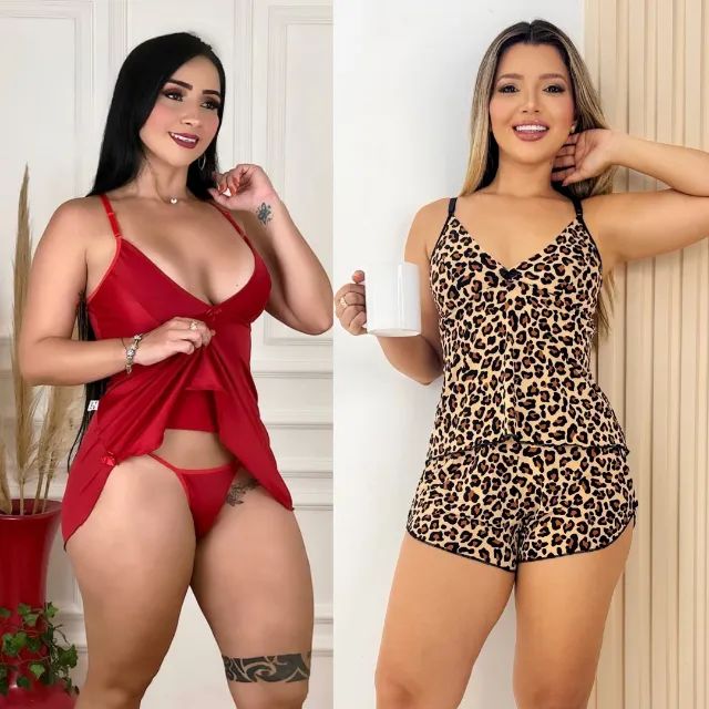 Kit com 2 Camisolas Sensual Feminina Pijama Sexy  - Foto 5