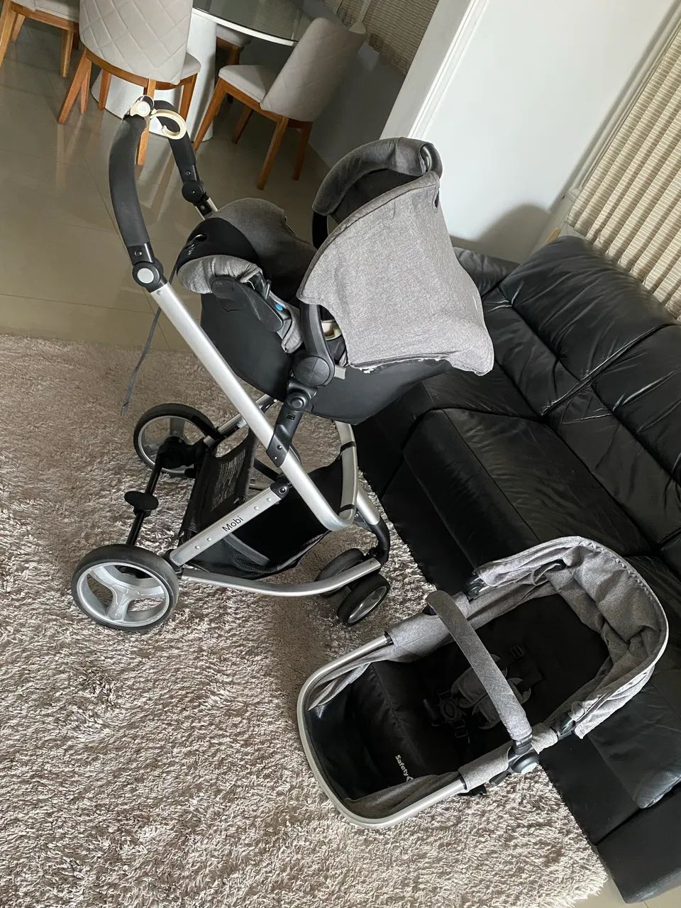 Carrinho de bebê + bebê conforto safety mobi - Foto 3