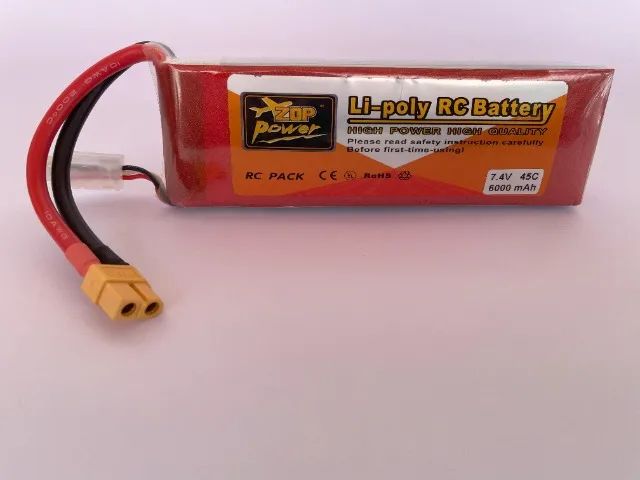 Bateria Zop Power, Lithium, 7.4V 6000 mAh 45C para Automodelo - Foto 3