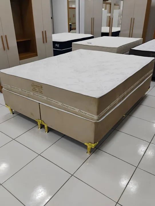Cama Box Queen Jasmim Molas Ensacadas 