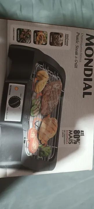 Churrasqueira Elétrica Mondial Pratic Steak & Grill