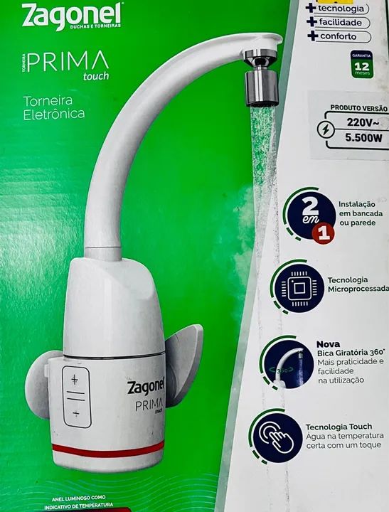 Torneira Eletrônica Zagonel Prima Touch