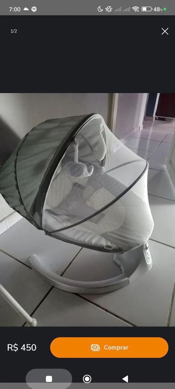 Cadeira de de Descanso e Balanço Elétrica para Bebê 