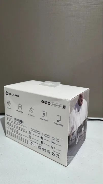 Microfone Lapela Hollyland Lark M2 Duo USB C Preto - Foto 5