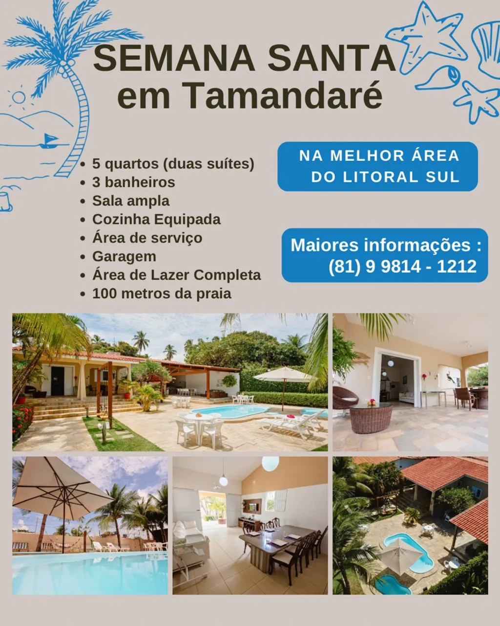 Sua casa de praia em Tamandaré