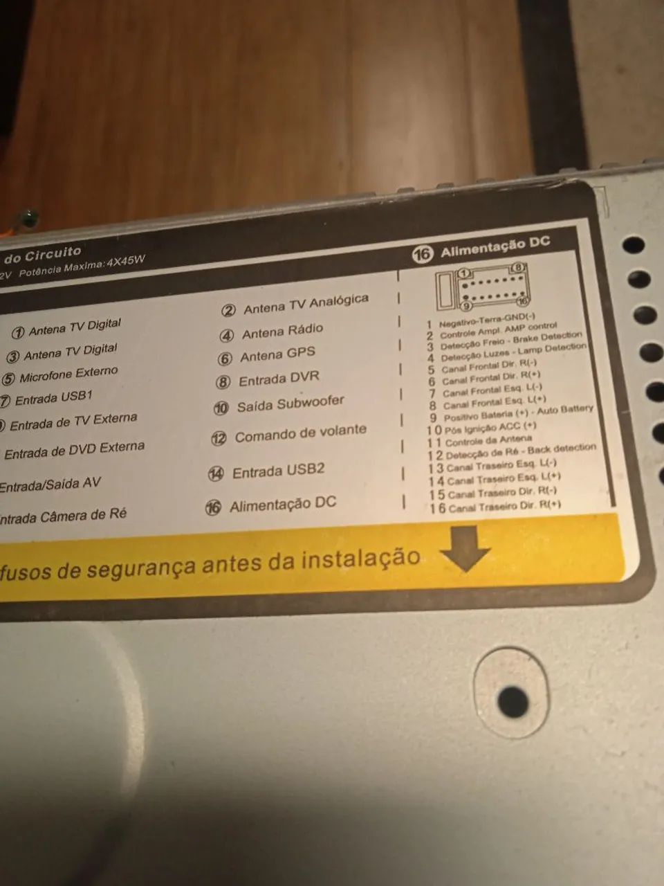 Central Multimídia para Carro - DVR SRG DC12v NAVI (Usado) - Foto 5