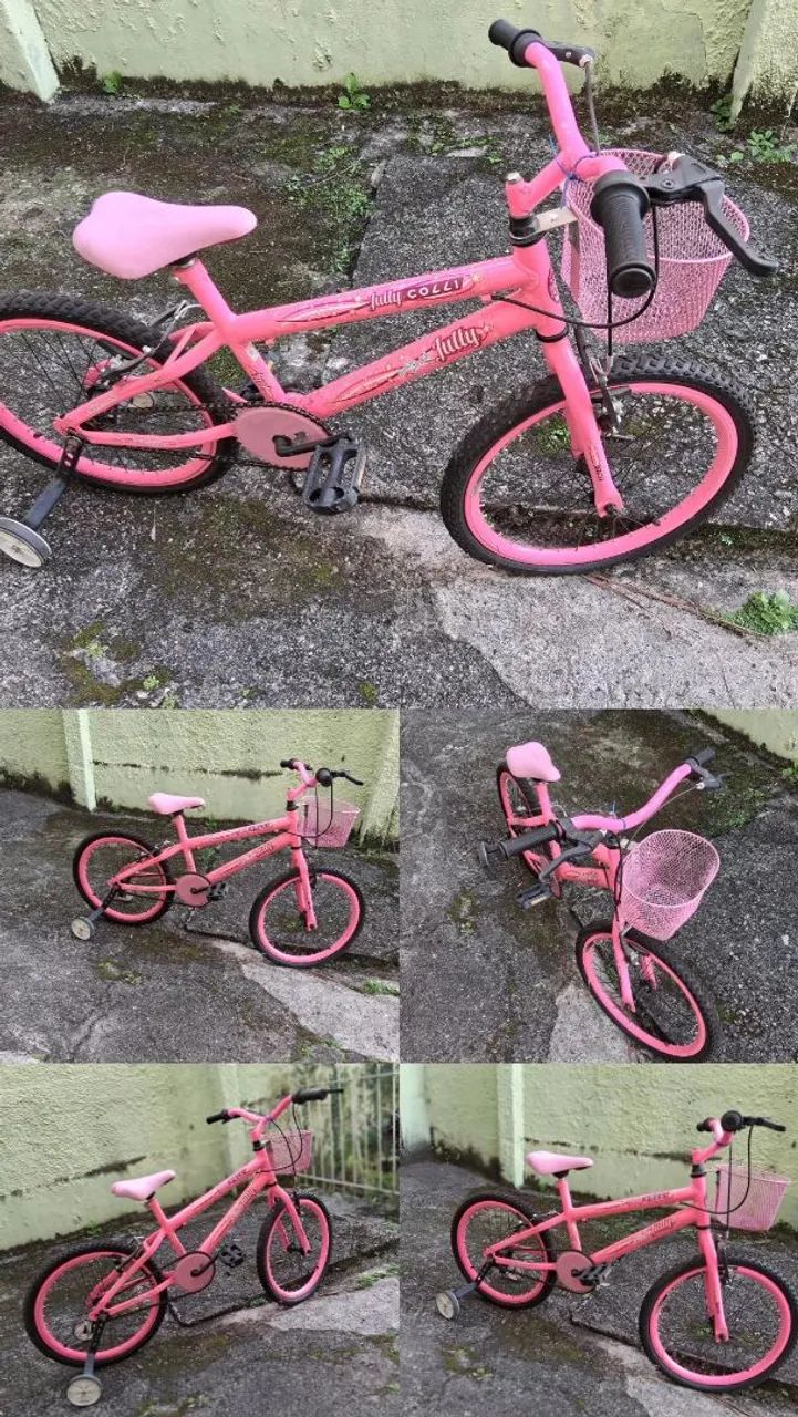 Vendo bicicleta rosa infantil 