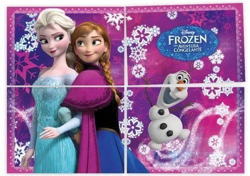 PAINEL GRANDE 4 PARTES DECORATIVO FESTA FROZEN