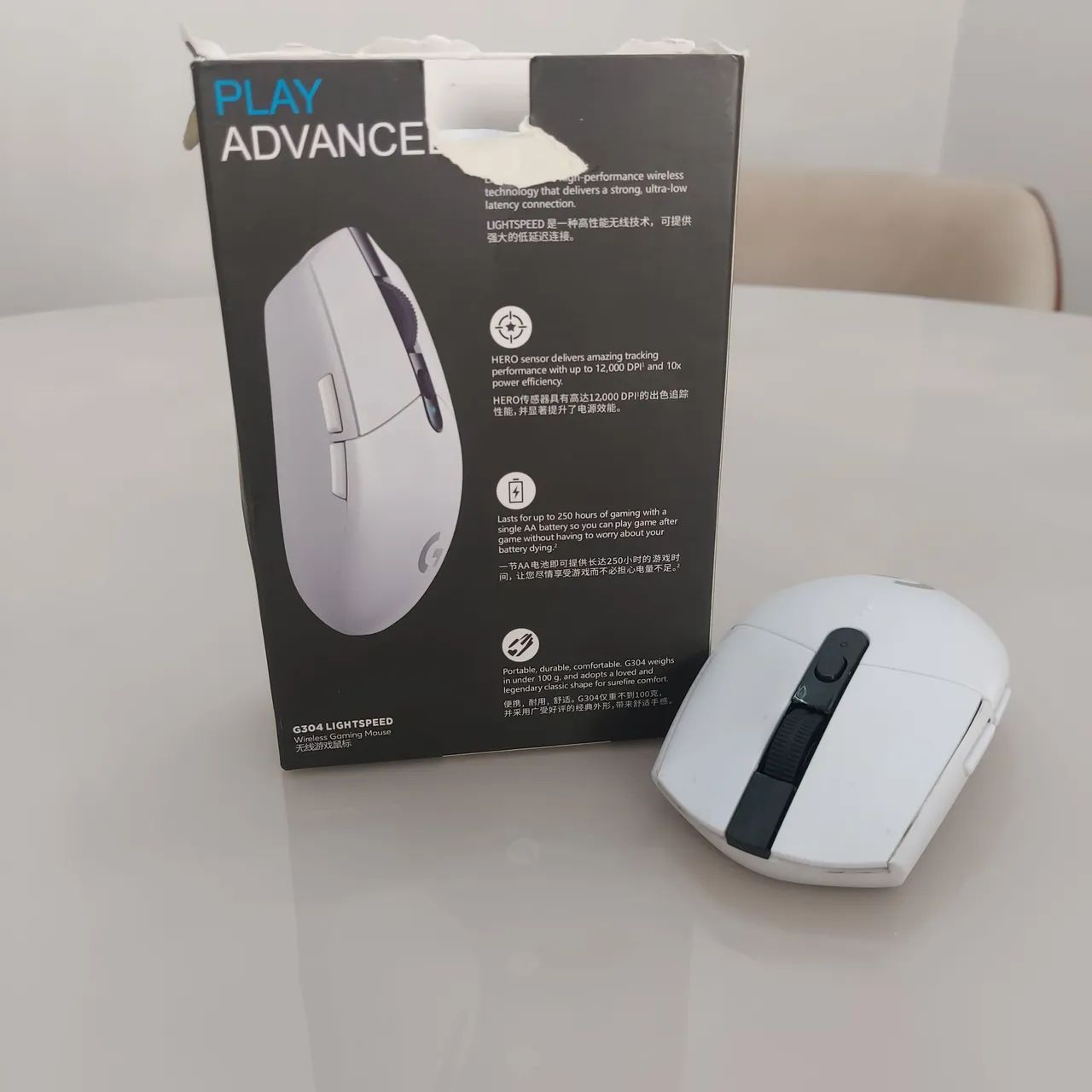 Mouse Gamer Logitech G403 Lightspeed - Branco - Foto 2