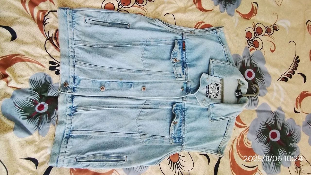 Jaqueta Jeans sem Manga  - Foto 5