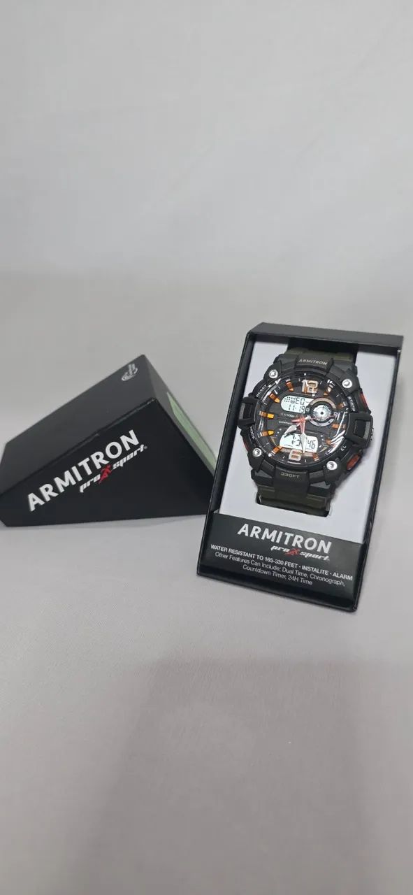 Relógio Armitron Pro Sport - Analogico E Digital Original Preto Vermelho Preto