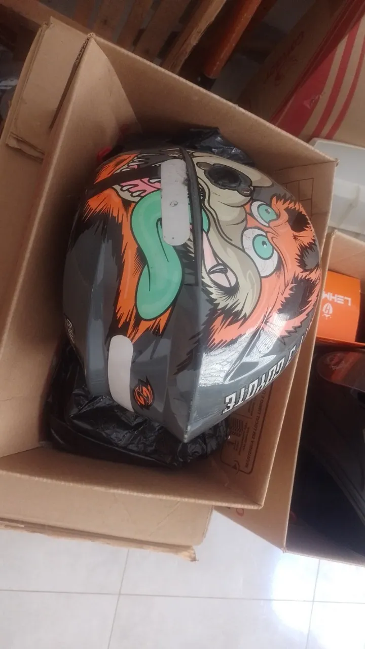 Capacete ? Coyote Laranja ? Aberto Número 56