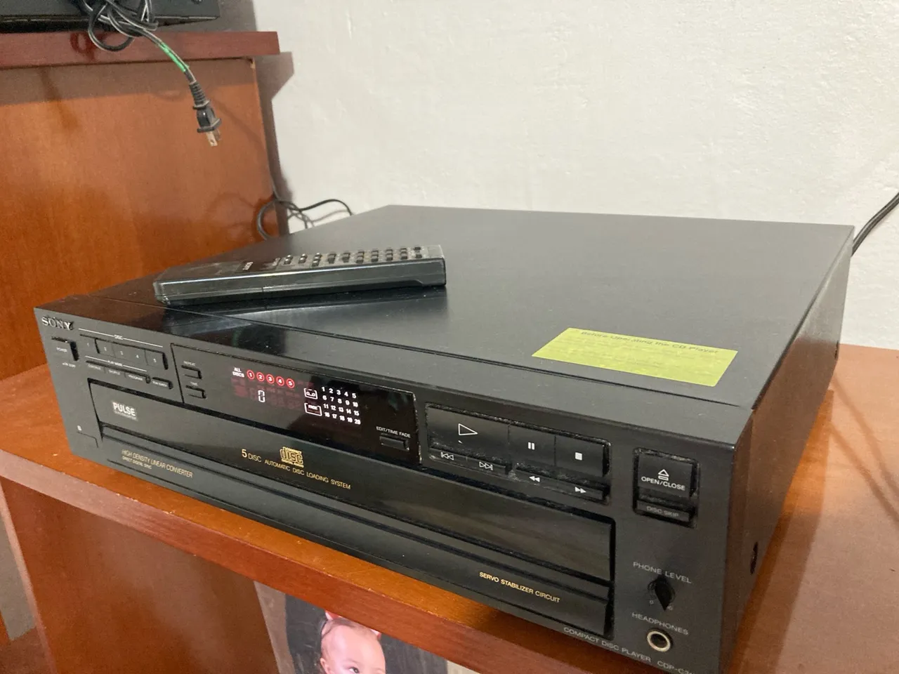 CD Player Sony carrocel - 5 Discos - C315 (detalhe na descrição)