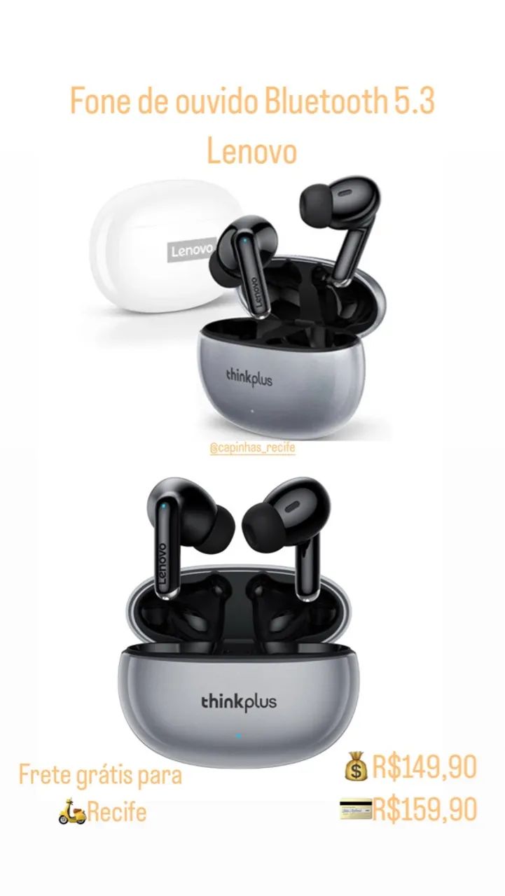 Fone de ouvido bluetooth lenovo 5.2 - Foto 2