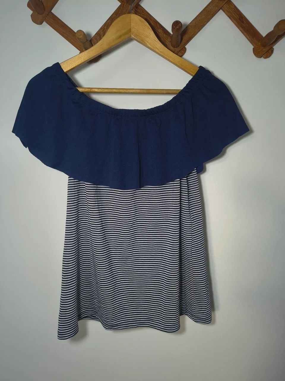 Blusa Ombro a Ombro Azul - Foto 2