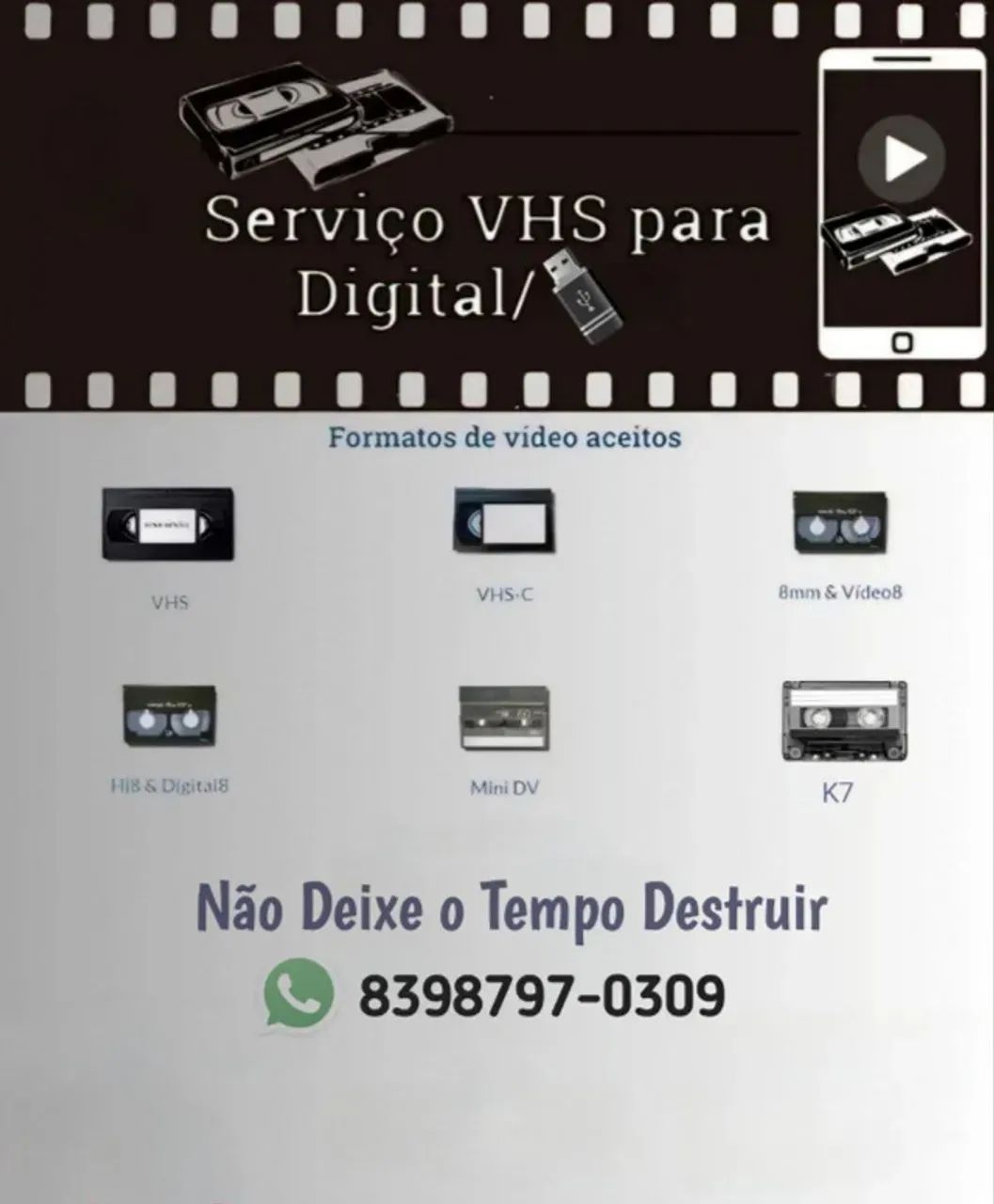 Transformo Fitas Antigas P/ Quelquer Outro Dispositivo de Sua Preferência.<<<
