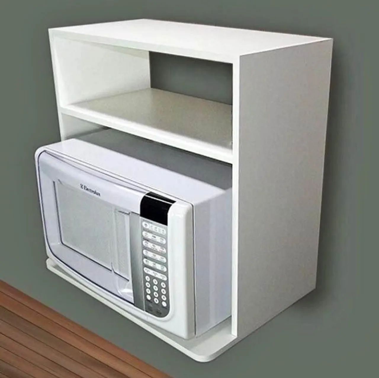 White Microwave Shelf - New