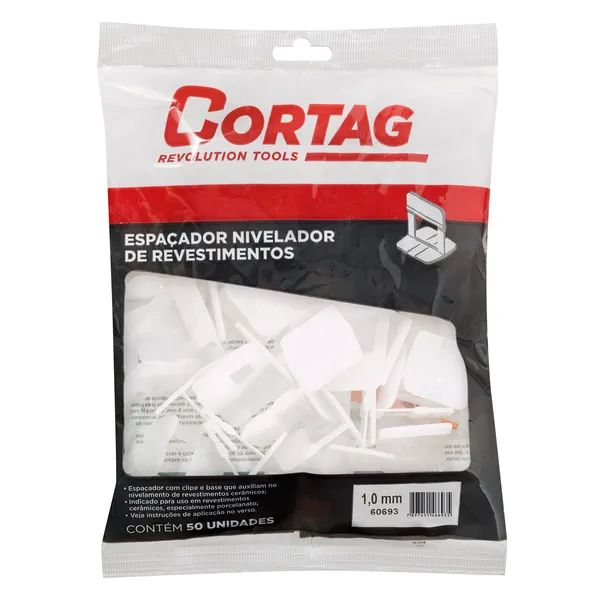 Espaçador para Nivelamento  Cortag Saco com 50 Peças TODOS TAMANHOS